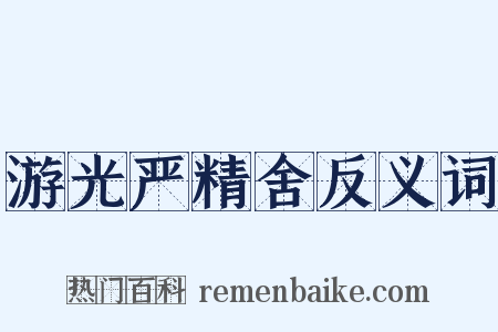 游光严精舍反义词是什么意思的图片